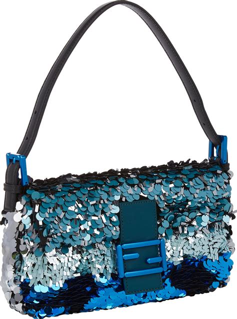 fendi blue marbled bag|Fendi blue baguette.